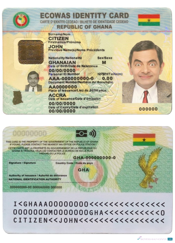 Download Ghana ID Photoshop template